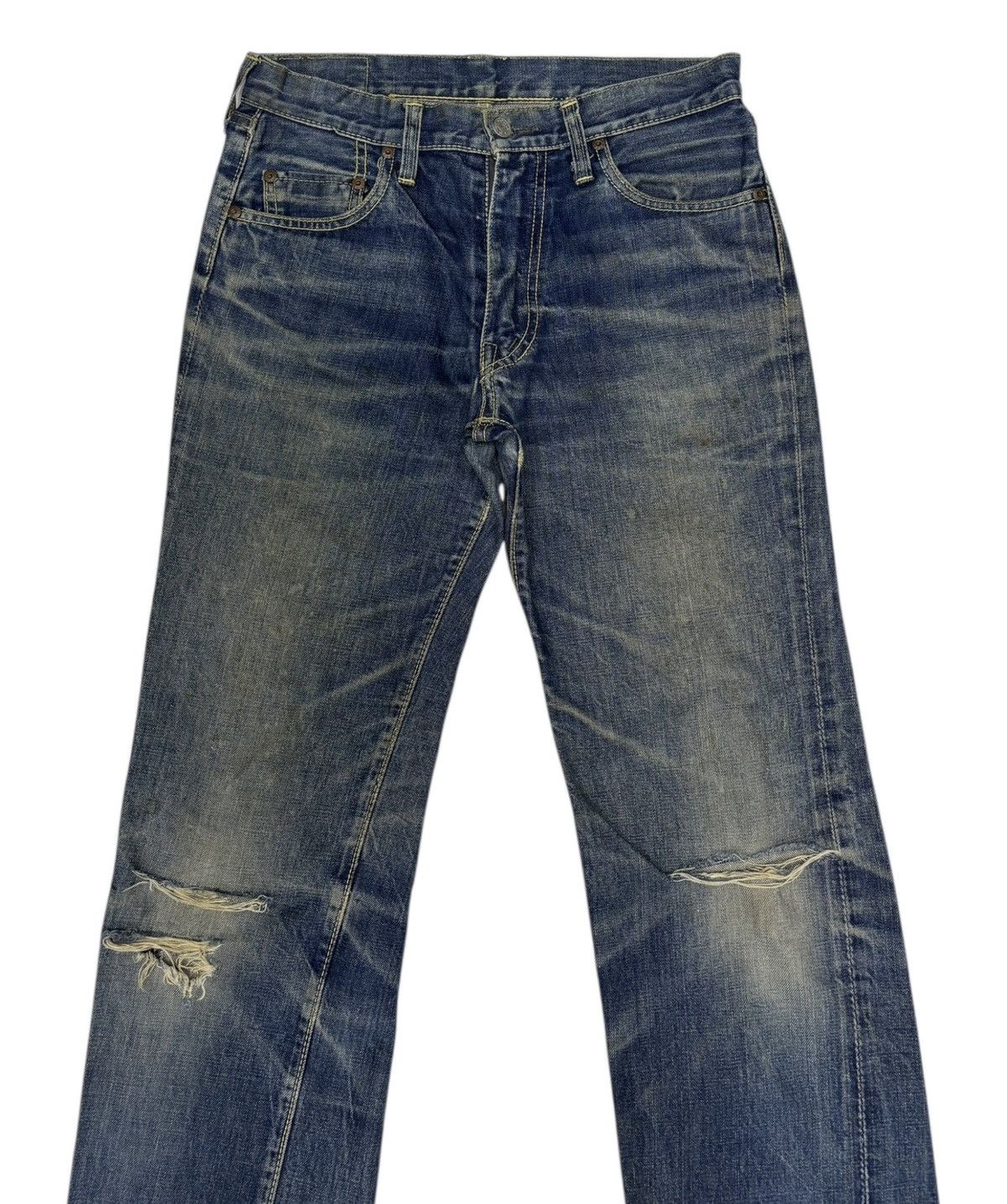 Kapital Vintage Big Stone Talon Zip Distressed Denim Jeans Size US 30 / EU 46 - 5 Thumbnail