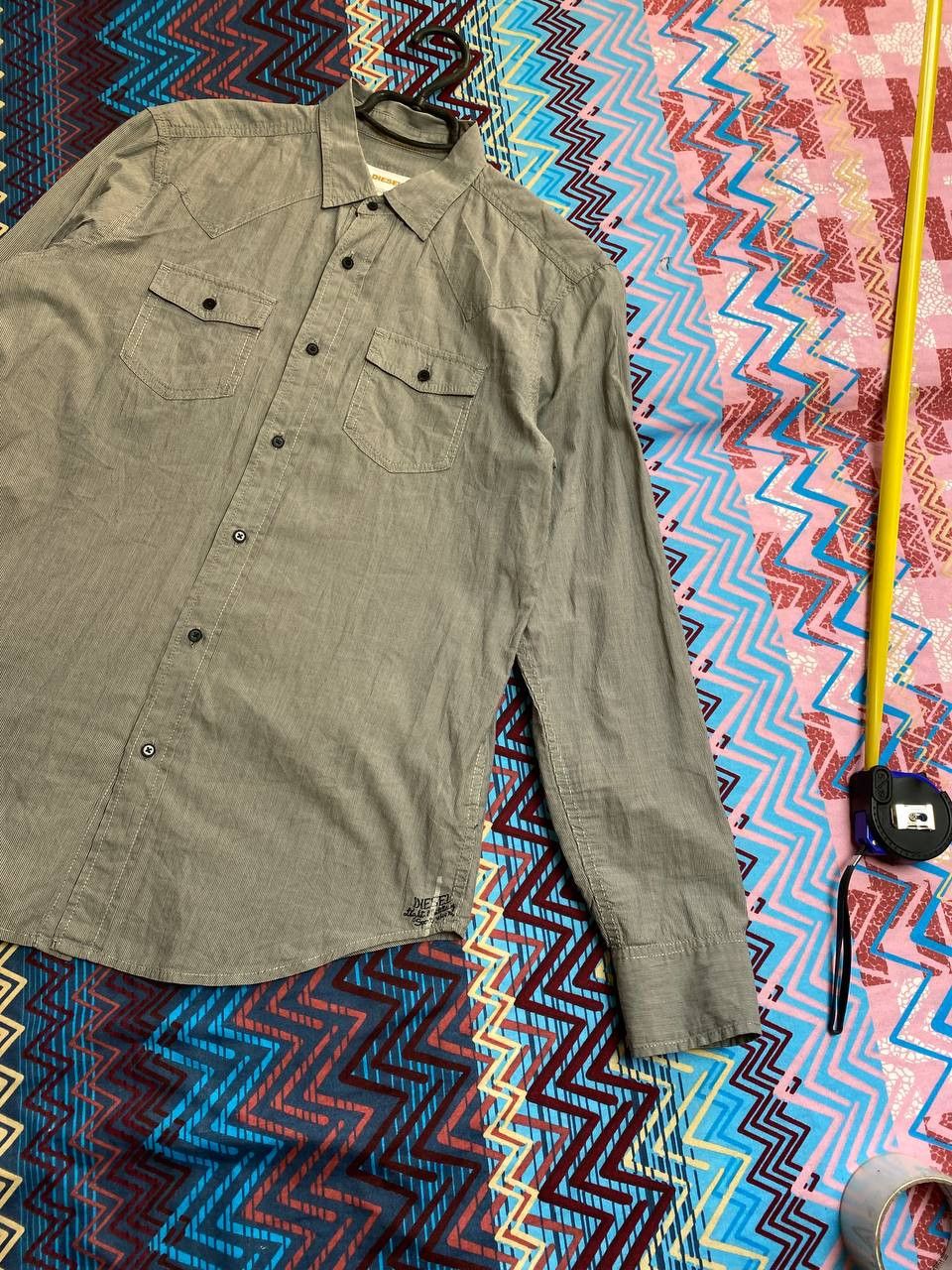 Diesel × Japanese Brand Diesel Cyber Embroidared Vintage Shirt Size M Size US M / EU 48-50 / 2 - 14 Thumbnail