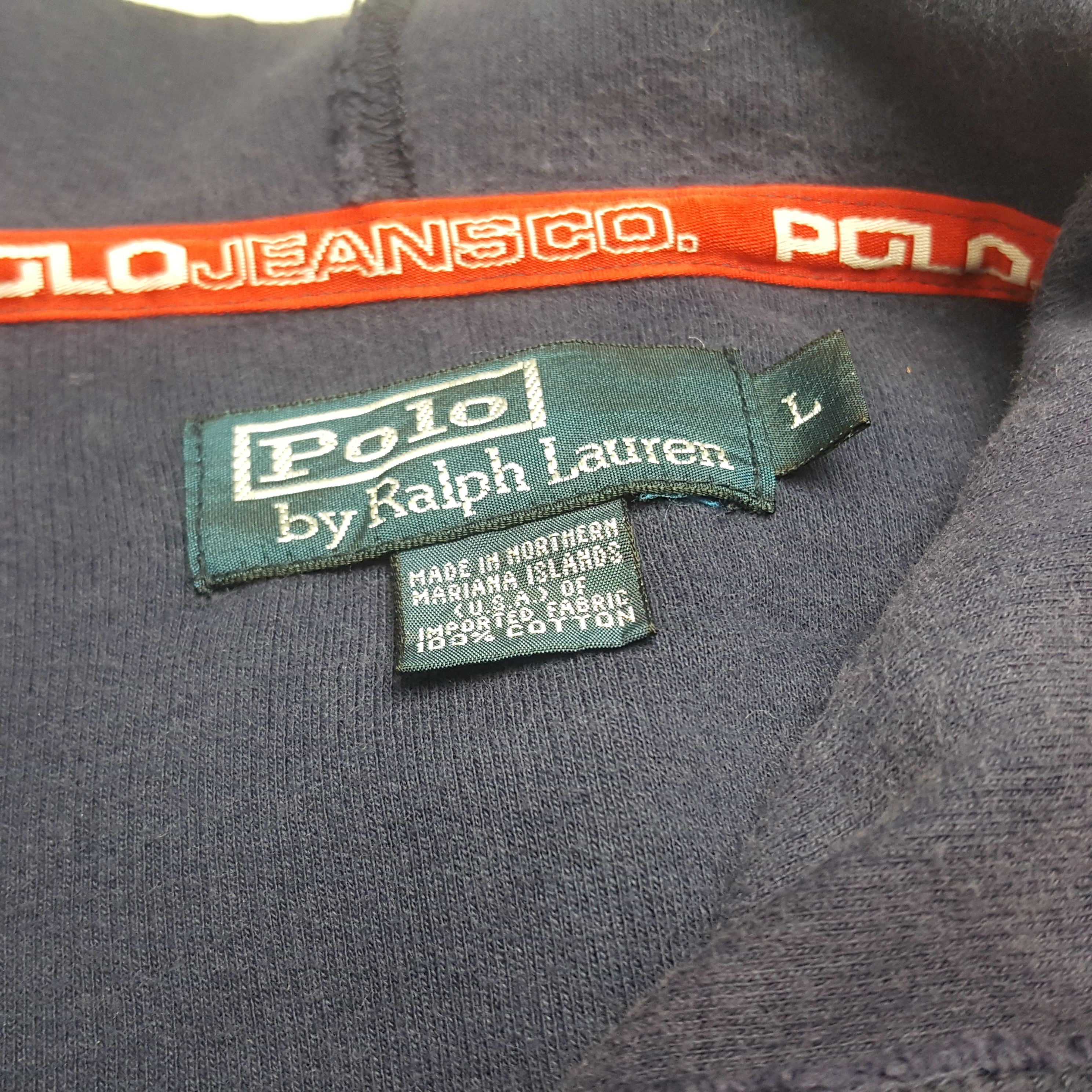 Polo Ralph Lauren × Vintage Vintage Polo Ralph Lauren Big Logo Zipper Jacket Hoodie Size US L / EU 52-54 / 3 - 6 Thumbnail