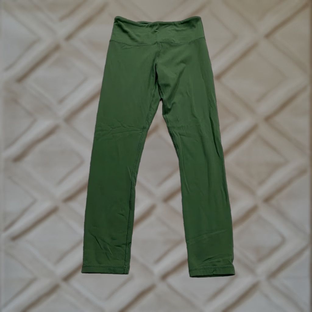 Vintage Zyia Active Compression Leggings Womens 2 Green Mid Rise Athletic Yoga 24x23.5 Size 26" / US 2 / IT 38 - 1 Thumbnail