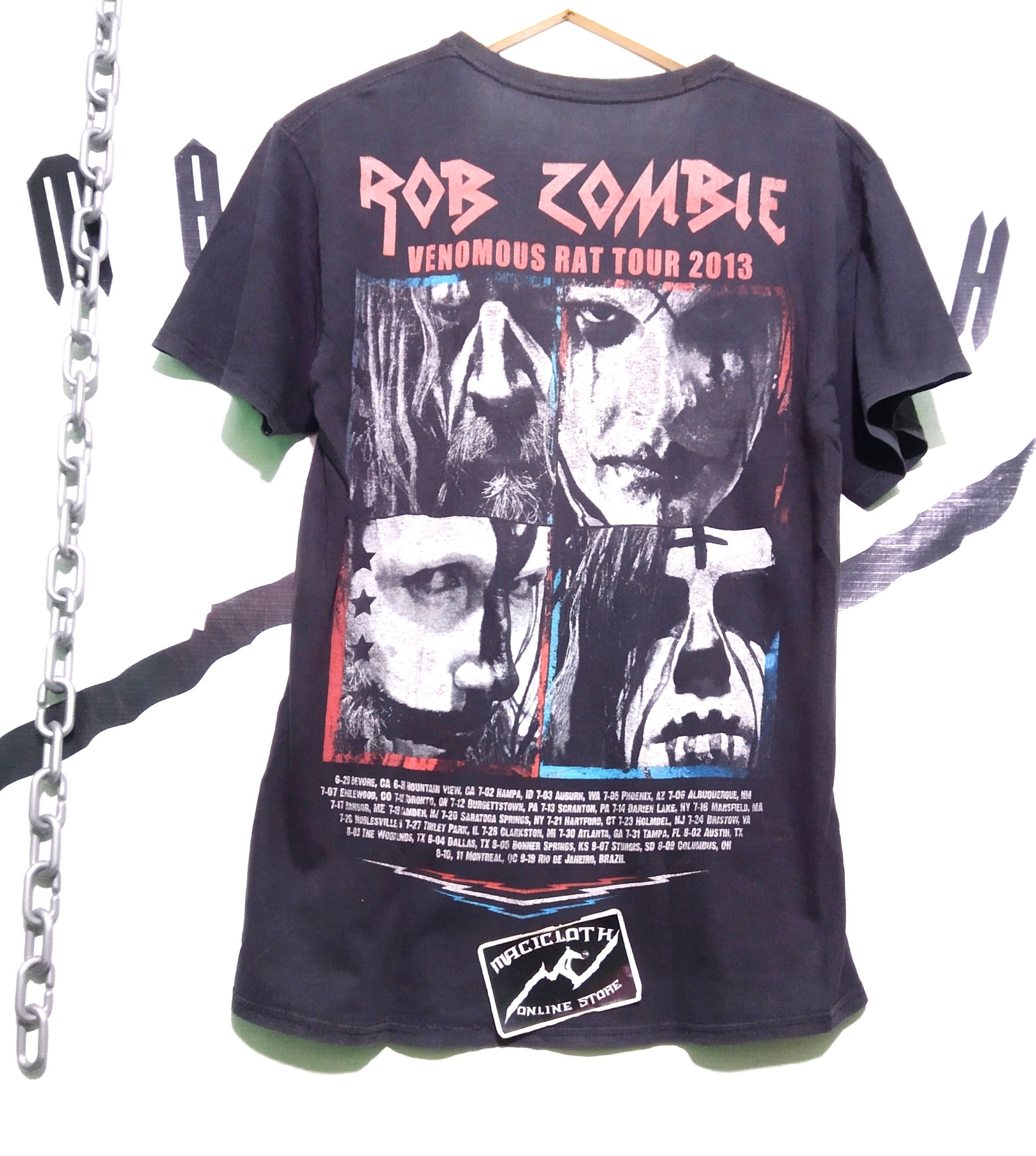 Band Tees ROB ZOMBIE venomous rat tour 2013 Size US M / EU 48-50 / 2 - 3 Thumbnail