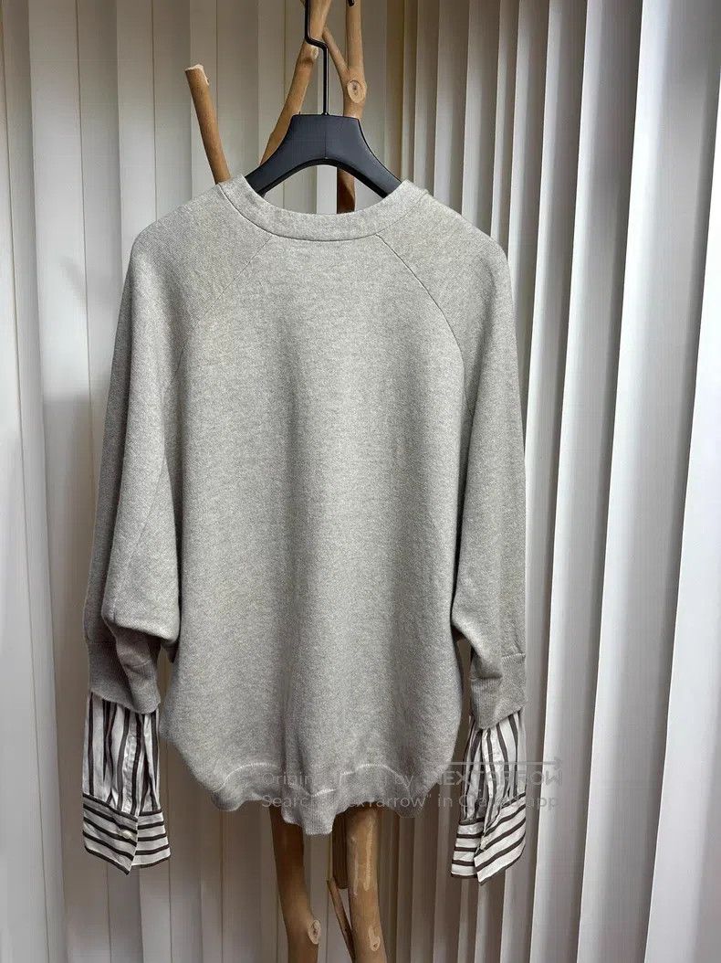 Brunello Cucinelli Brunello Cucinelli Women's V-neck Long Sleeve Cashmere Kni Size L / US 10 / IT 46 - 2 Thumbnail