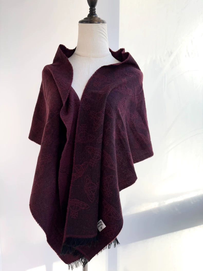 Vivienne Westwood Vivienne Westwood Double-faced Saturn full print red scarf Size ONE SIZE - 1 Thumbnail