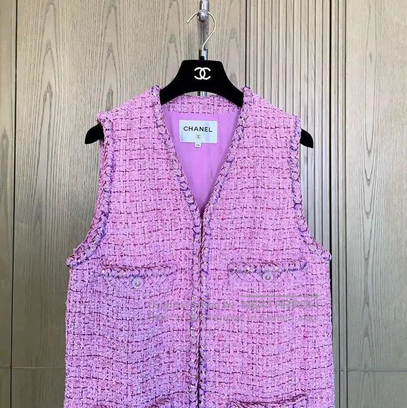 Chanel Chanel Pink Cotton Blend Vest for Women . Size S / US 4 / IT 40 - 2 Thumbnail