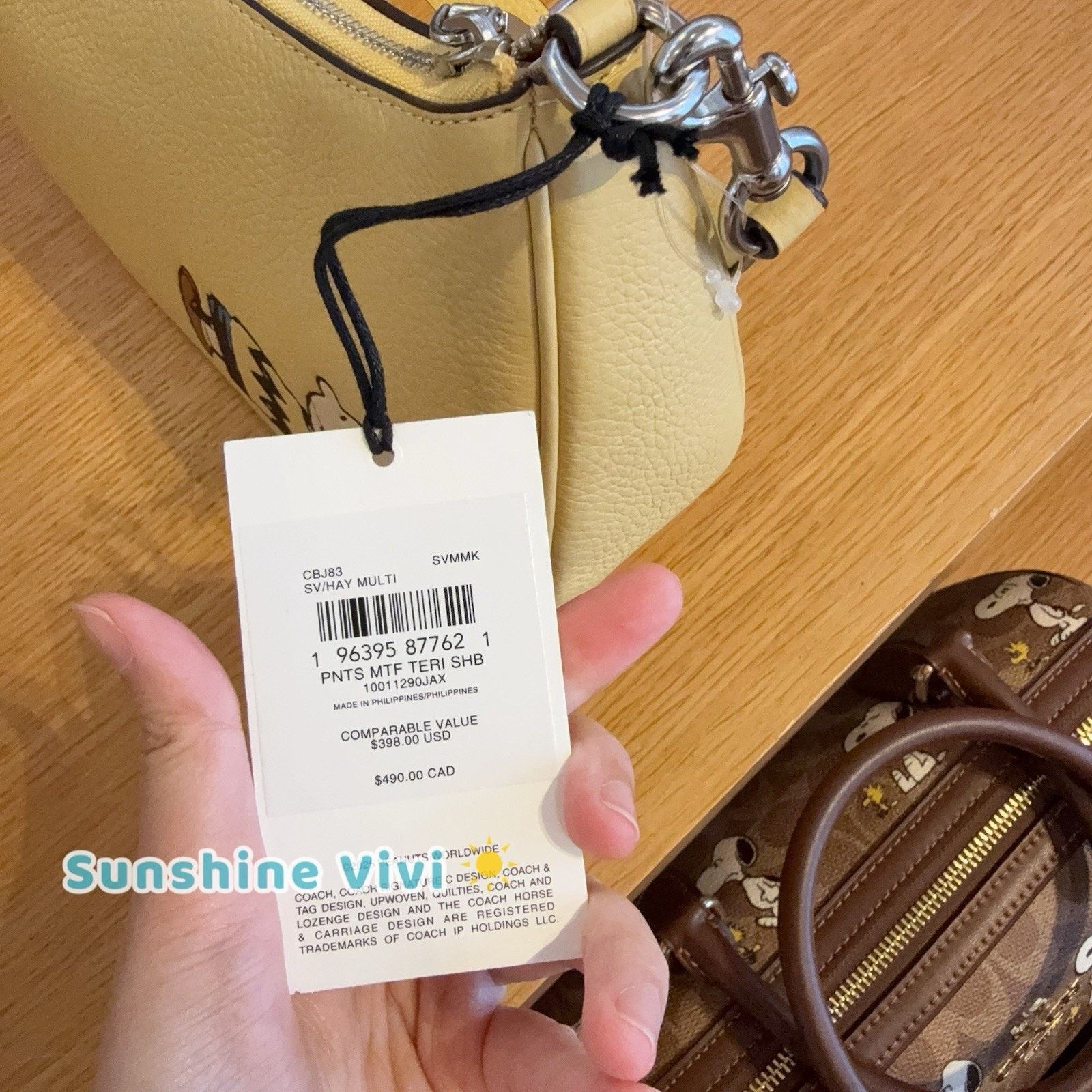 Coach NWT Coach CBJ83 X Peanuts Teri Shoulder Bag Charlie Brown Size ONE SIZE - 4 Thumbnail
