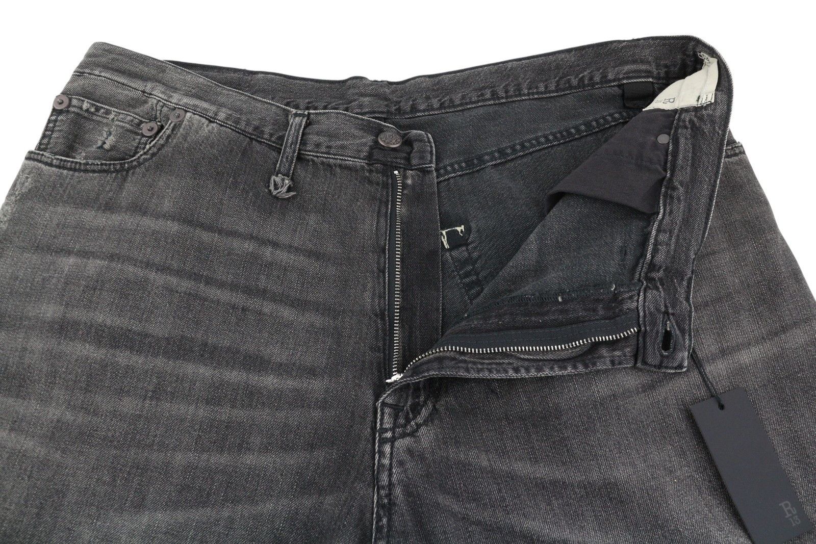 R13 DAMON PLEATED 29 Ellery Black Whiskers Faded 86672 Size 29" - 4 Thumbnail