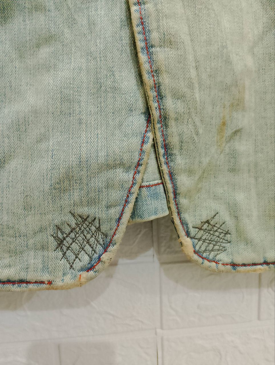 Japanese Brand Vintage ROYAL BLUE Distressed Denim Jacket Size L / US 10 / IT 46 - 8 Thumbnail
