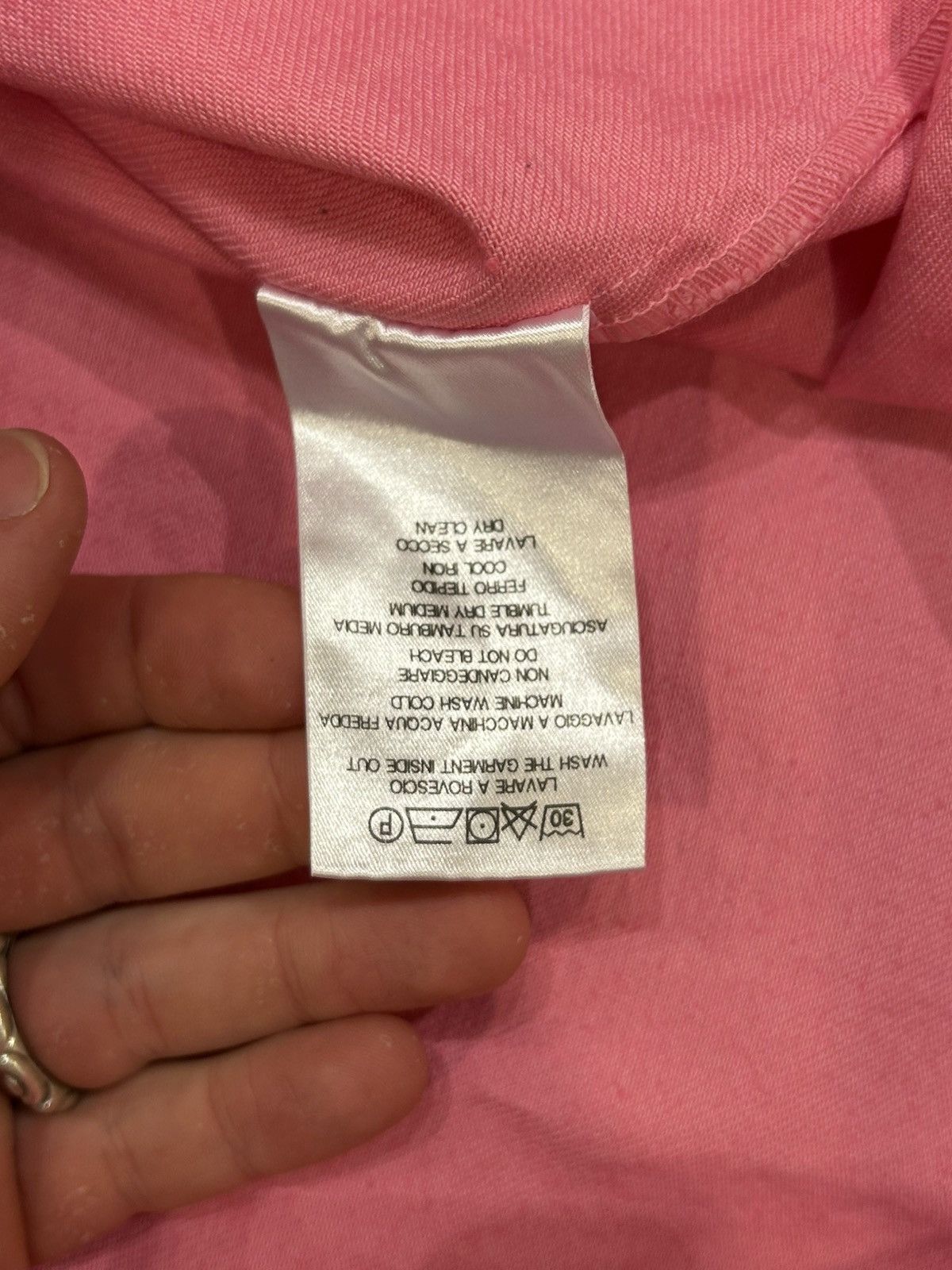 Raf Simons Raf Simons Oversized Pink Denim Overshirt Size US XL / EU 56 / 4 - 5 Thumbnail