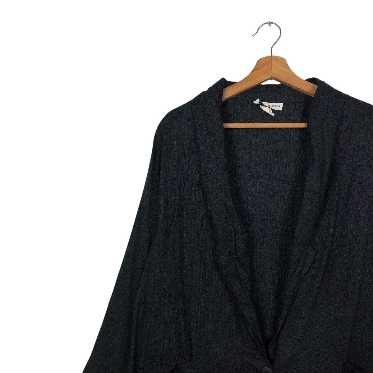 Designer × Japanese Brand × Vintage 📌Rich Black Chore Work Jacket Kenneth Mitchell Issey Miyake Size US M / EU 48-50 / 2 - 8 Thumbnail