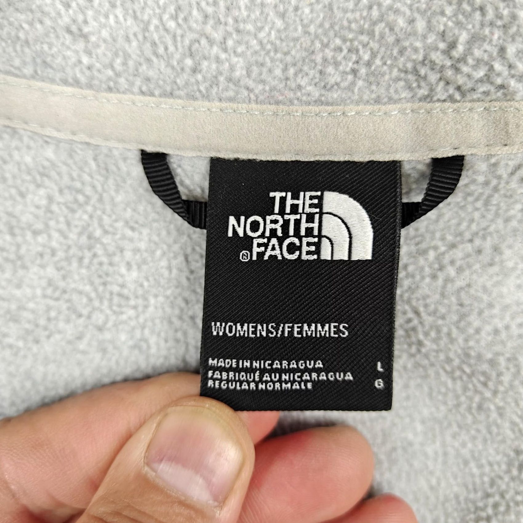 The North Face The North Face Jacket Womens L Gray Fleece Full Zip Colorblock Pockets Logo Size L / US 10 / IT 46 - 3 Thumbnail