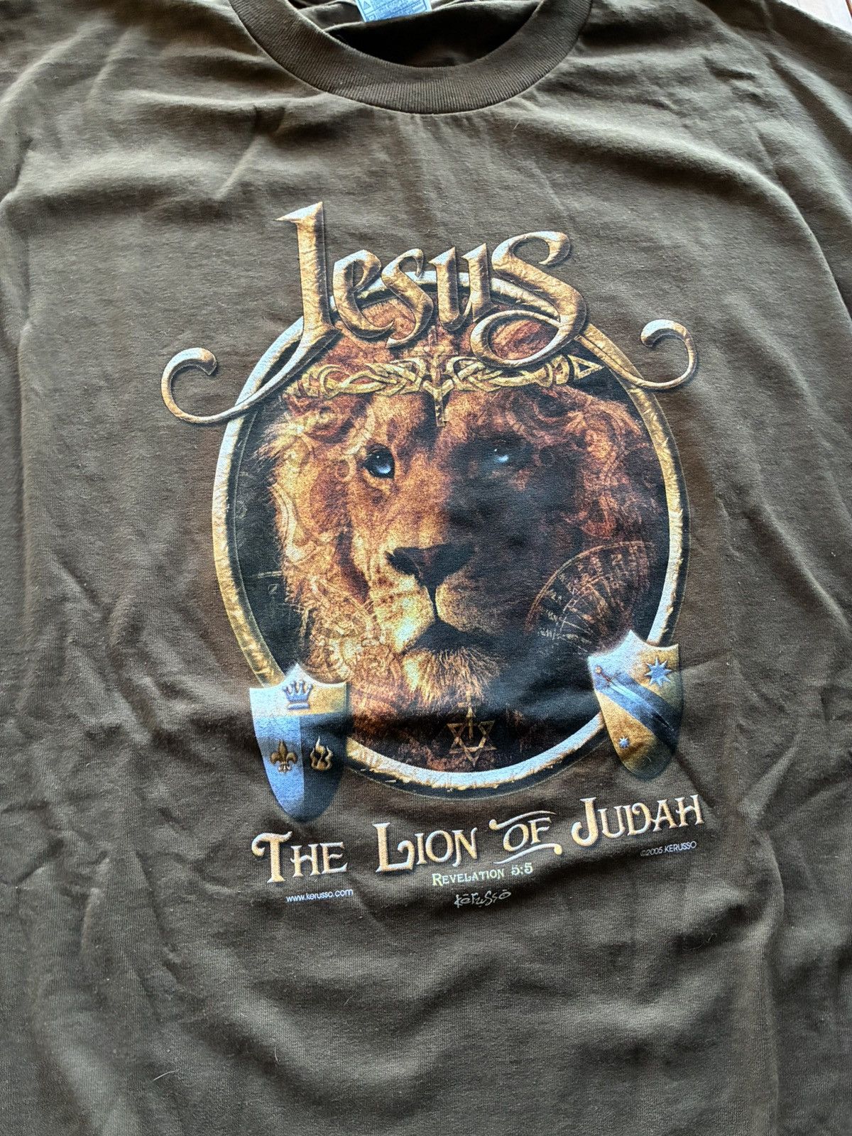 Vintage Vintage y2k Jesus Lion graphic tee shirt Size US XL / EU 56 / 4 - 2 Thumbnail