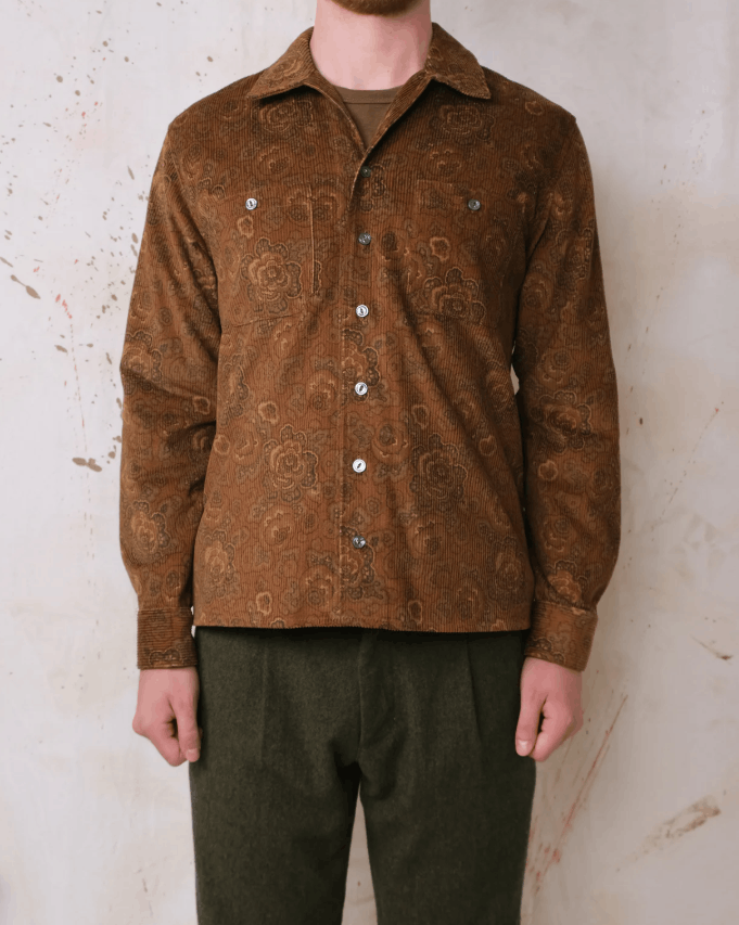 Outclass BNWT AW25 OUTCLASS BRONZE PRINTED CORDUROY CLUB SHIRT S Size US S / EU 44-46 / 1 - 1 Thumbnail