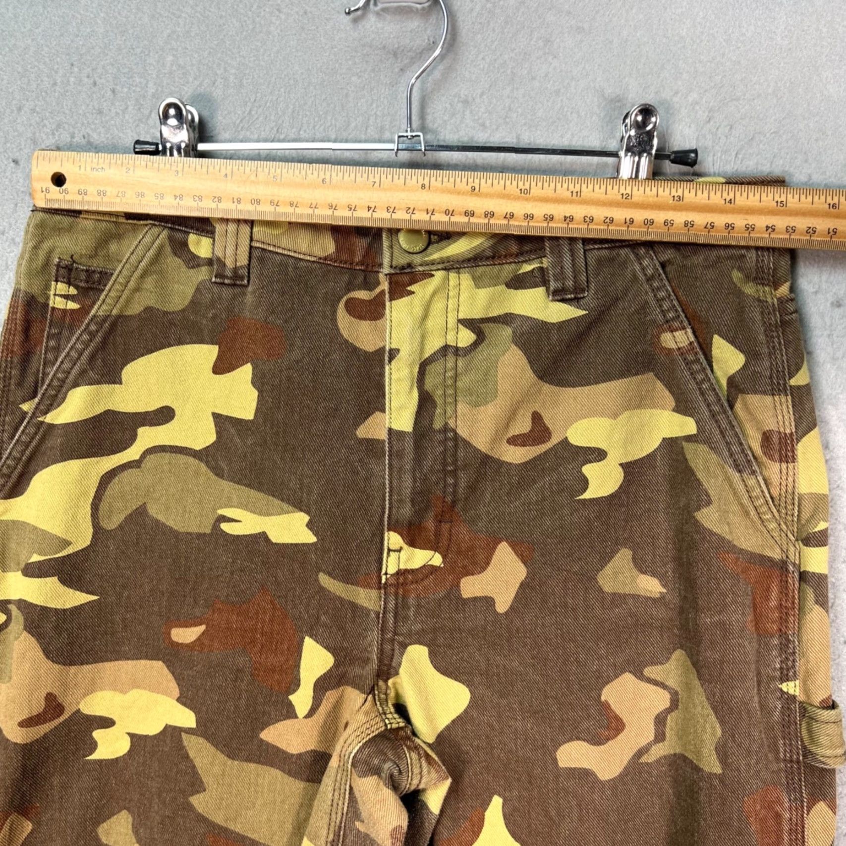 TNA TNA Womens Pants Brown Camouflage High-Waist Carpenter Straight Leg 8 Adult Womens Size 30" / US 8 / IT 44 - 5 Thumbnail