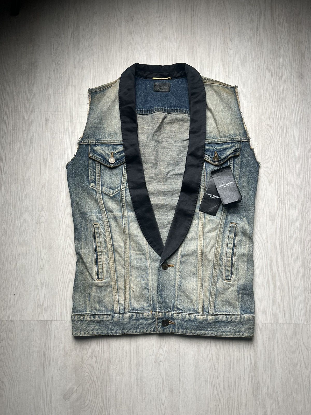 Saint Laurent Paris SS16 Saint Laurent by Hedi Slimane Denim Vest Size US XS / EU 42 / 0 - 1 Thumbnail