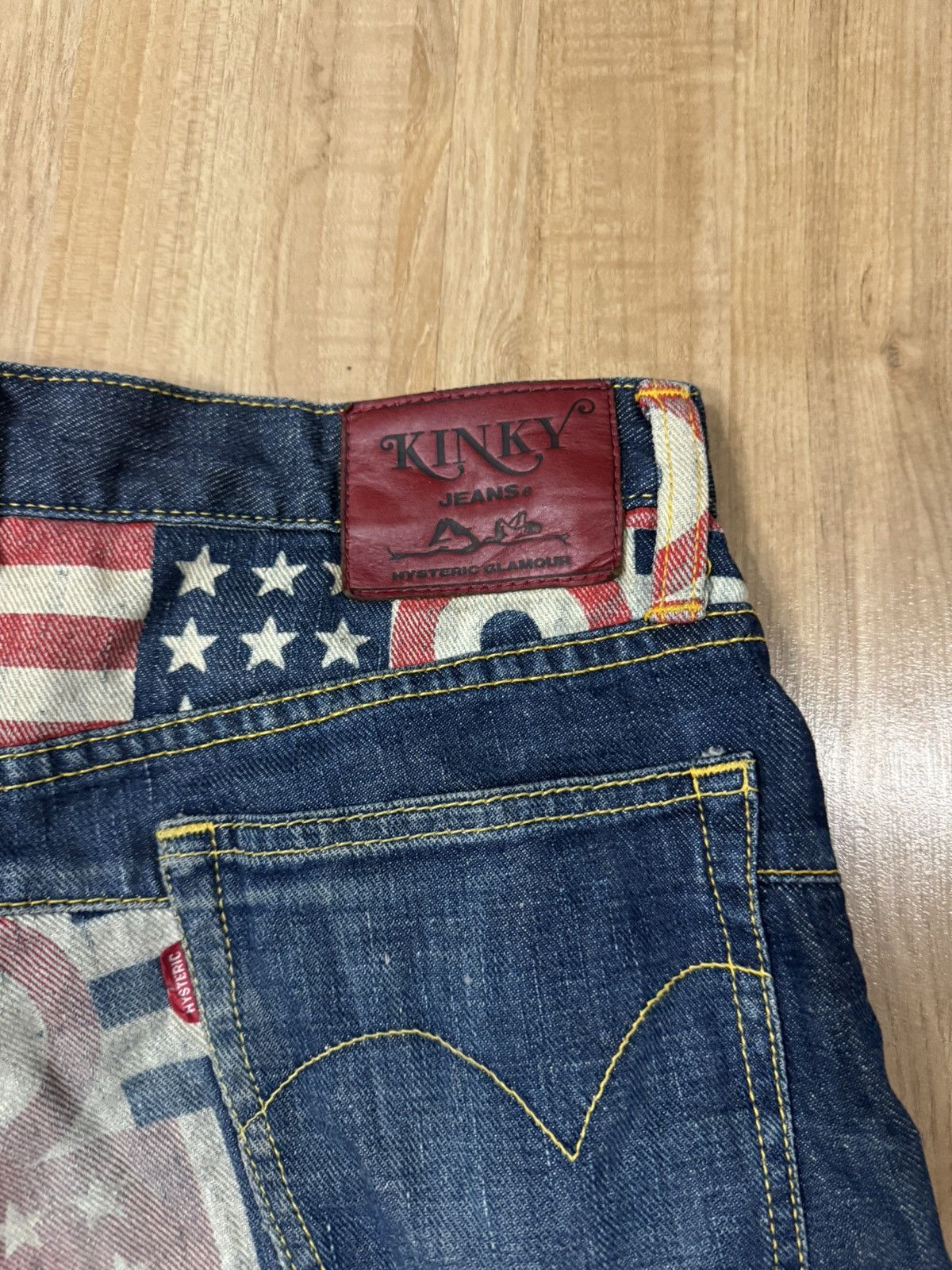 Hysteric Glamour HYSTERIC GLAMOUR PATCHWORKS HAGI US BANNER JEANS Size 29" - 7 Thumbnail