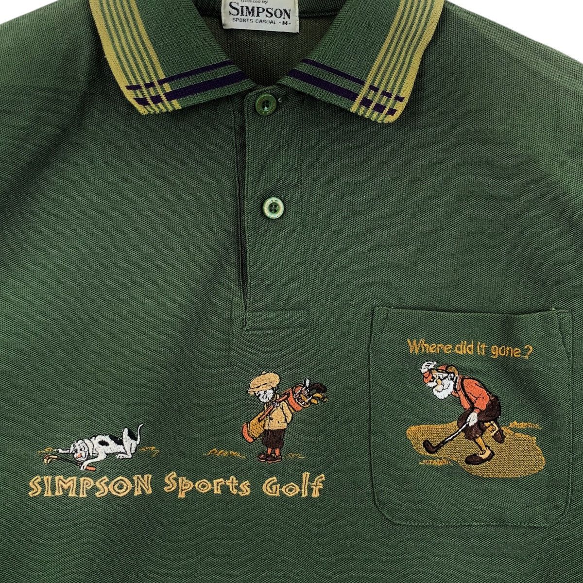 The Simpsons Vintage SIMPSON SPORT GOLF Embroidered Polo Tee Shirt Size US M / EU 48-50 / 2 - 3 Thumbnail