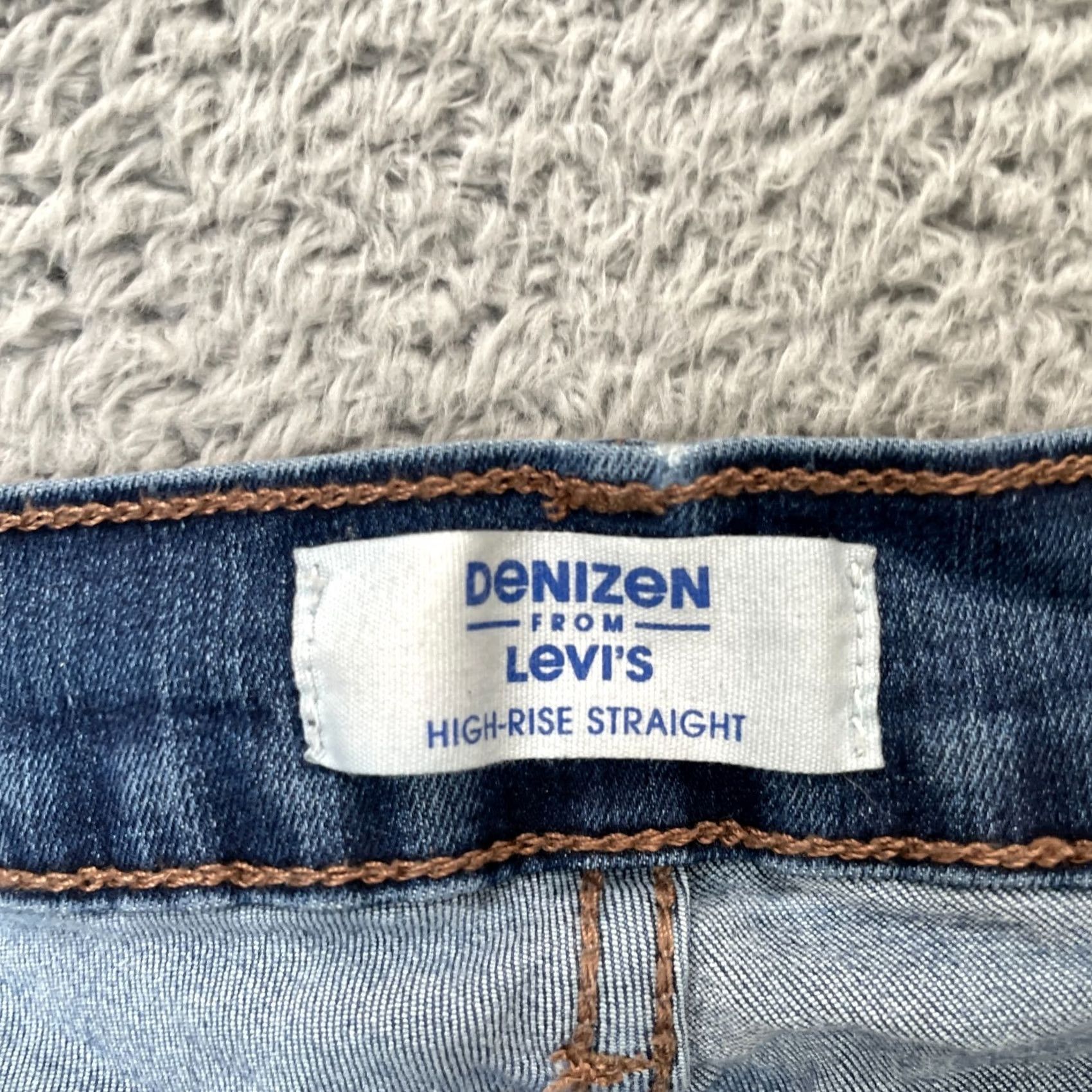 Levi's Levis Jeans Womens 18M Blue Denizen Straight Leg Denim Cotton Spandex High Rise 5-Pocket Design Size 40" / US 18 - 3 Thumbnail