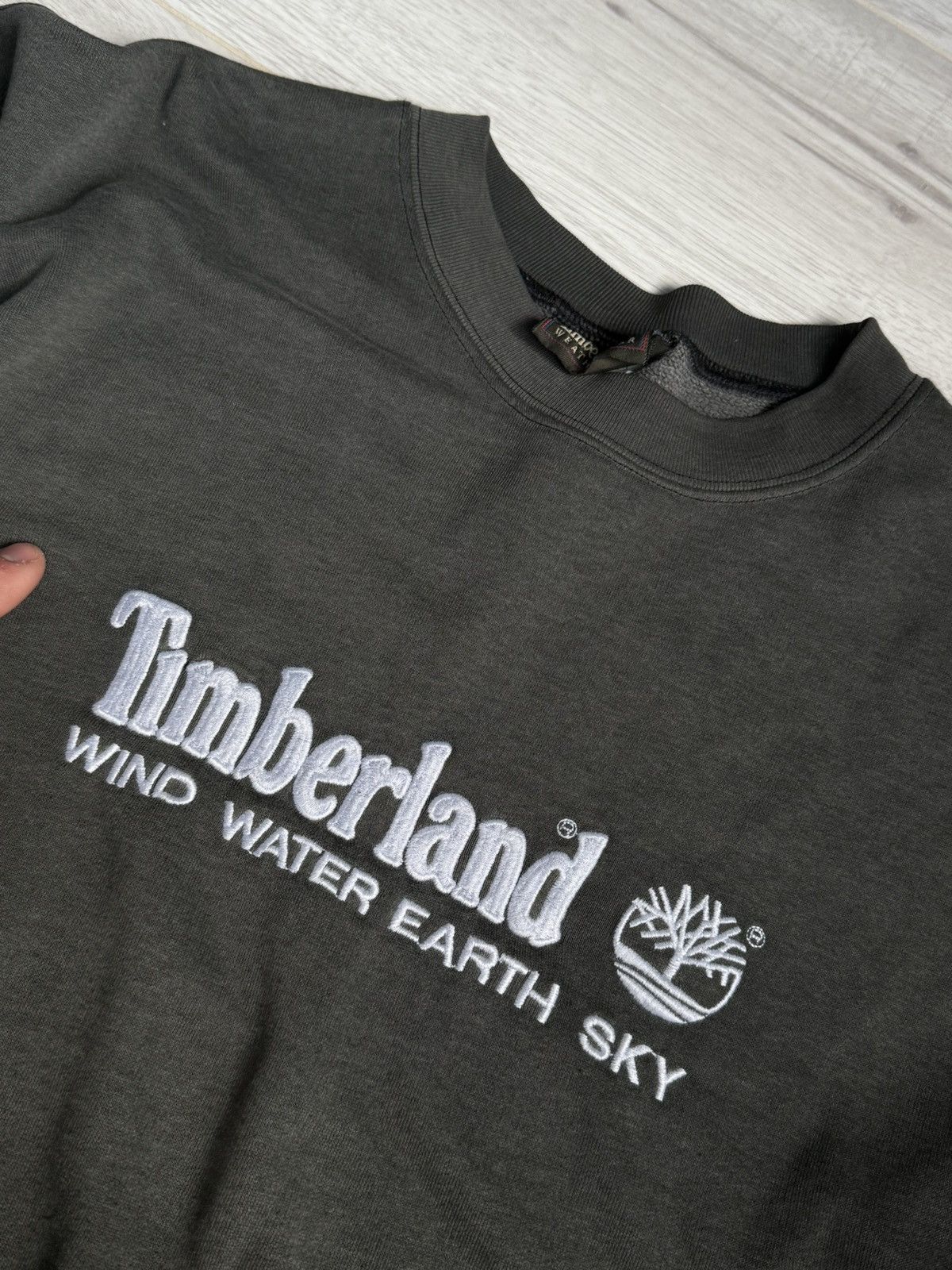Timberland × Vintage Vintage Timberland Hype Ovesized Sweatshirt 90’s Size US L / EU 52-54 / 3 - 3 Thumbnail