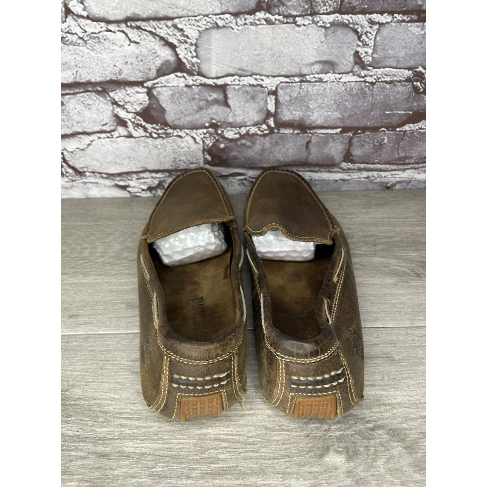 Timberland Timberland Brown Nubuck Leather Moc Slip On Loafers Driving Size US 8.5 / EU 41-42 - 6 Thumbnail