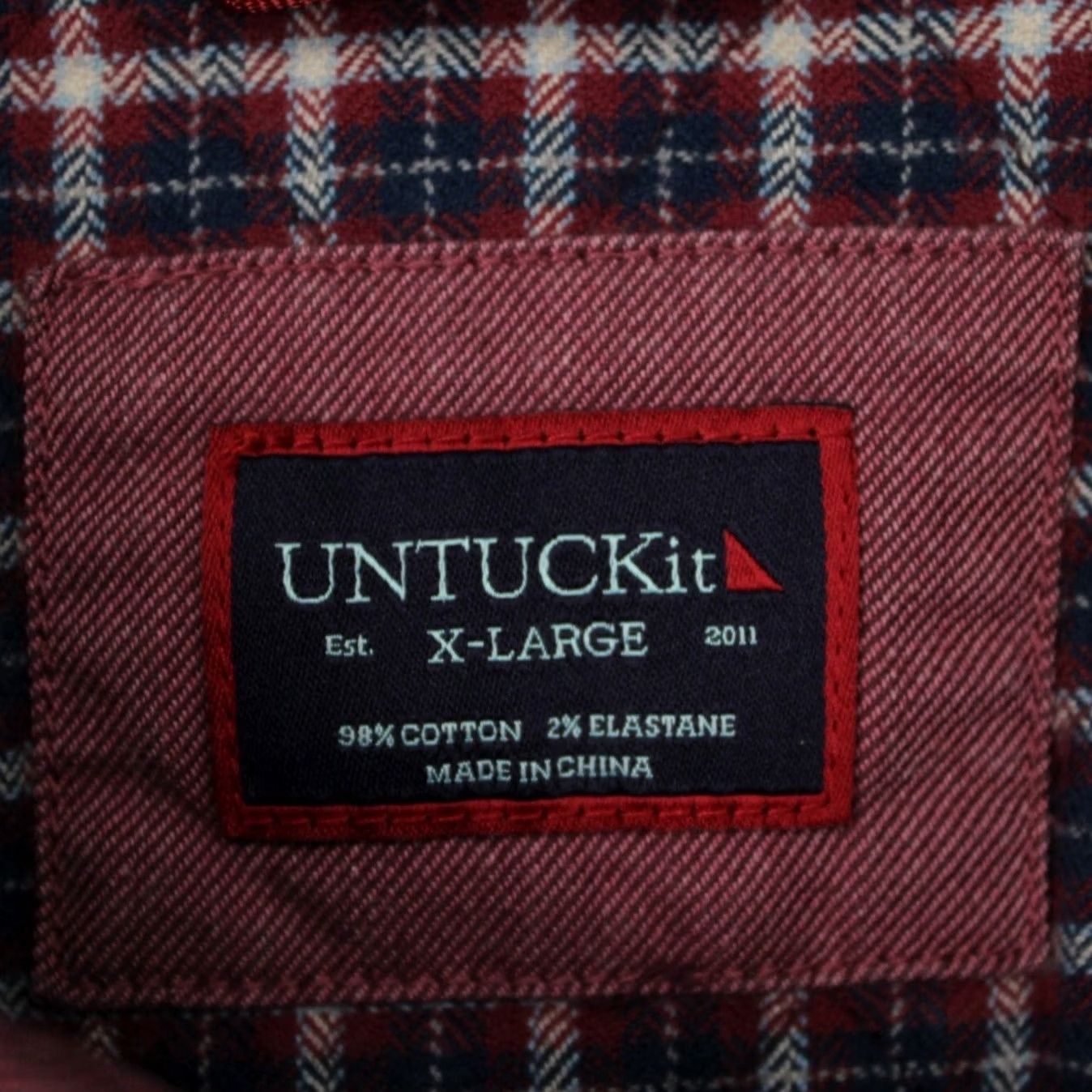 UNTUCKit UNTUCKit Ziraldo Jacket Adult XL Red Shacket Flannel Lined Long Sleeve Button Up Size US XL / EU 56 / 4 - 7 Thumbnail