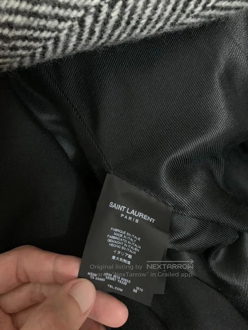 Saint Laurent Paris Saint Laurent Herringbone Wool Coat. Size US XL / EU 56 / 4 - 6 Thumbnail