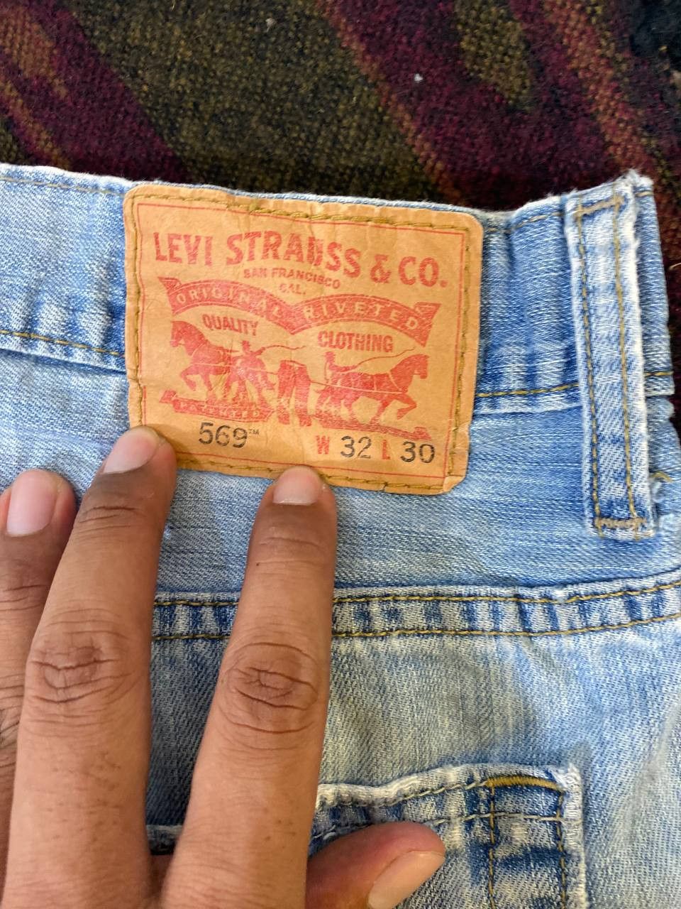 Levi's levis 559 loose straight fit distressed denim Size US 35 - 5 Thumbnail