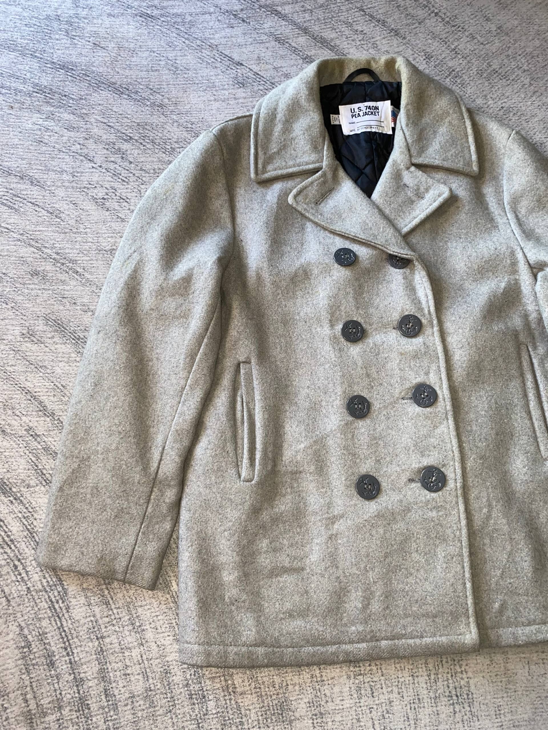 Schott U.S 740N Pea Jacket by Schott Size US M / EU 48-50 / 2 - 3 Thumbnail