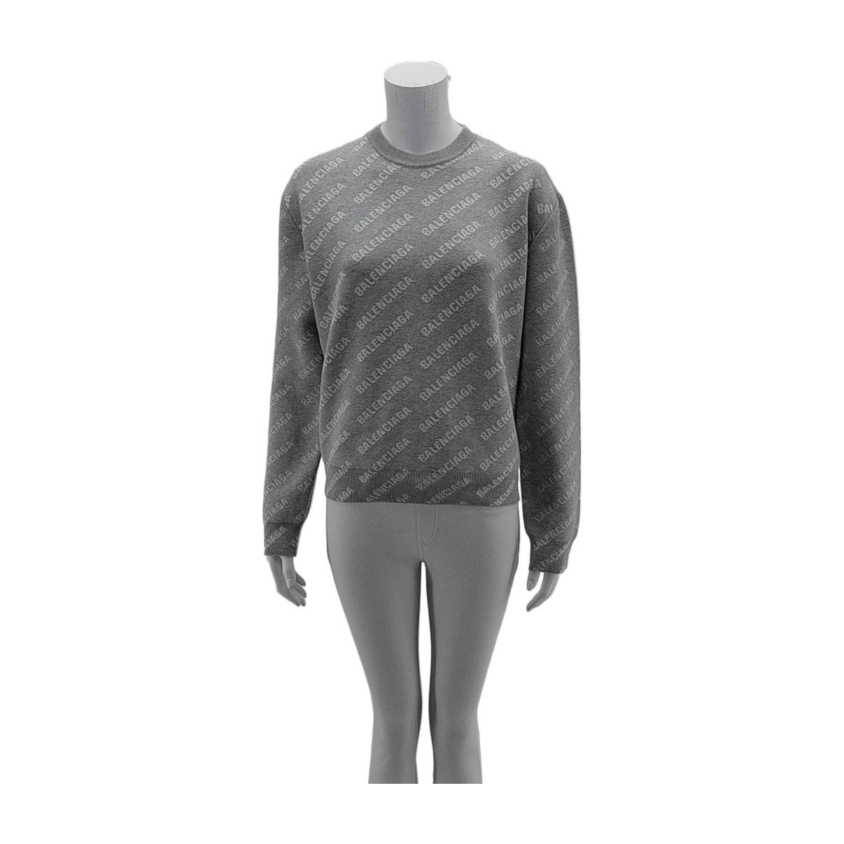 Balenciaga Balenciaga All Over Logo Sweatshirt Size XS Size XS / US 0-2 / IT 36-38 - 1 Thumbnail