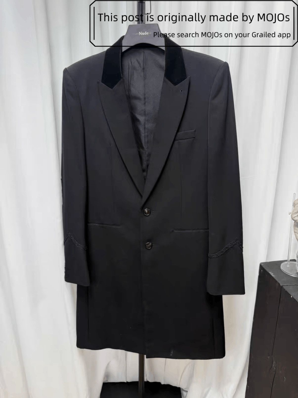 Number (N)ine Sz 4 Number Nine 06AW Noir Velvet Stitch Coat mojos061626 Size US XL / EU 56 / 4 - 2 Thumbnail