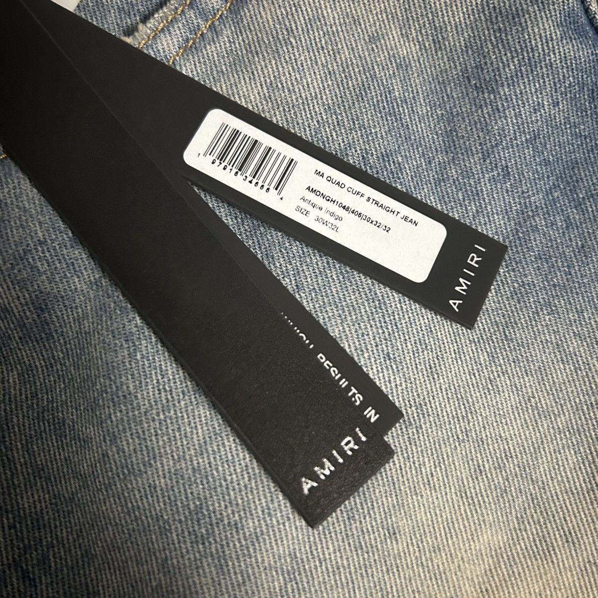 Amiri New Amiri Quad Cuff Straight Jeans Size 30 Size US 30 / EU 46 - 4 Thumbnail