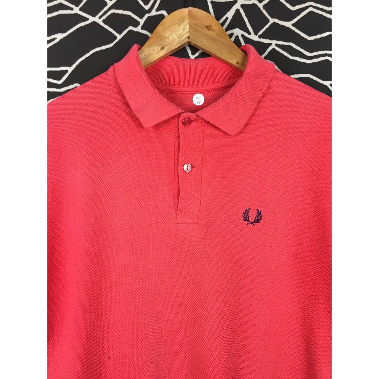 Fred Perry × Vintage Vtg Fred Perry Coral Red Cotton Pique Casual Polo Tee Size US M / EU 48-50 / 2 - 3 Thumbnail