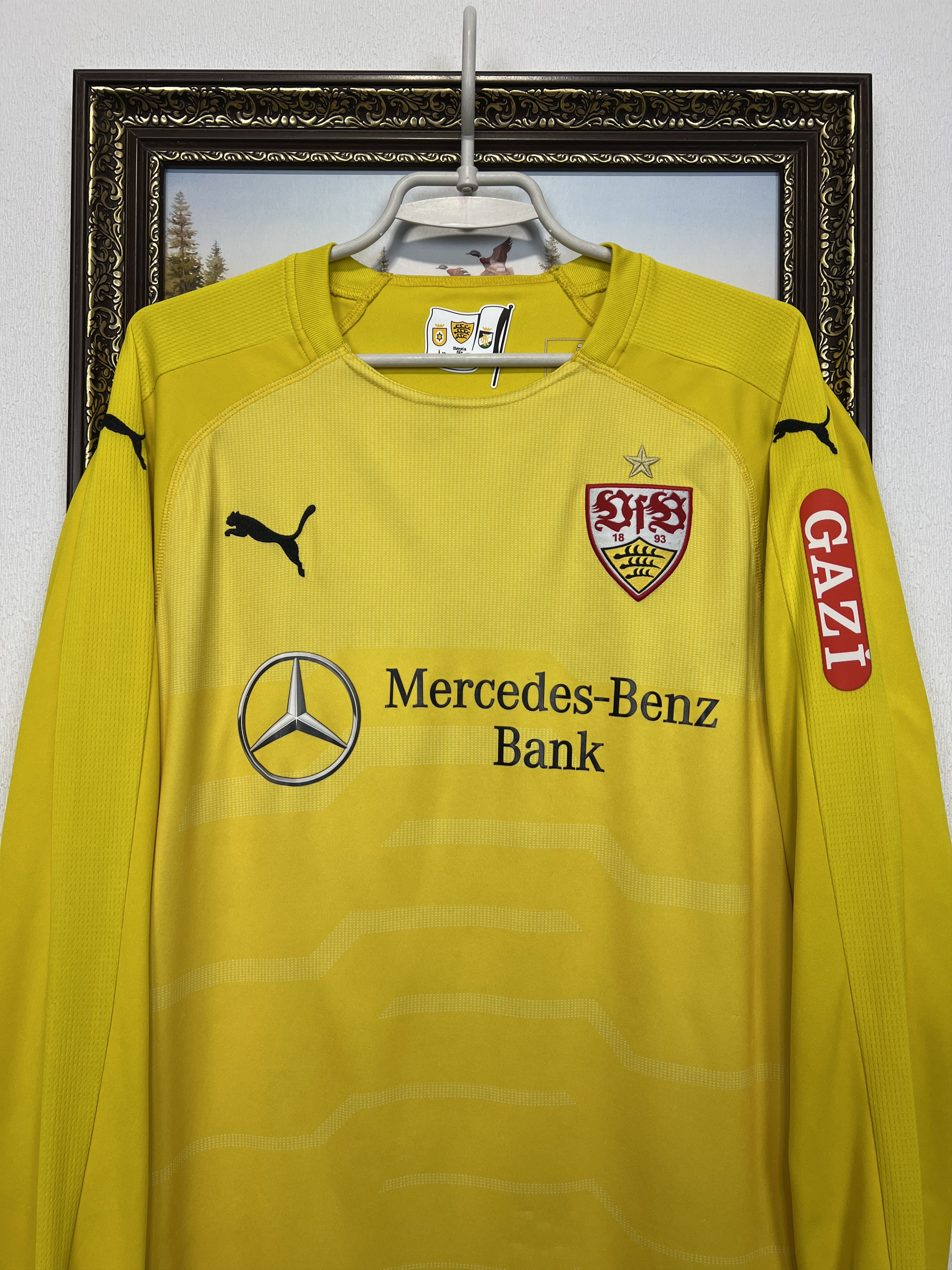 Puma VfB Stuttgart Goalkeeper Football Shirt Soccer Jersey Trikot Size US L / EU 52-54 / 3 - 2 Thumbnail