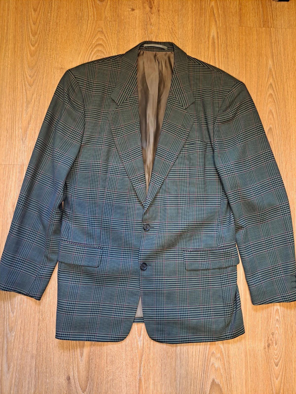 Hugo Boss VIRGIN WOOL Hugo Boss Sport Coat 42L Long Green Glen Plaid Size 42L - 1 Thumbnail