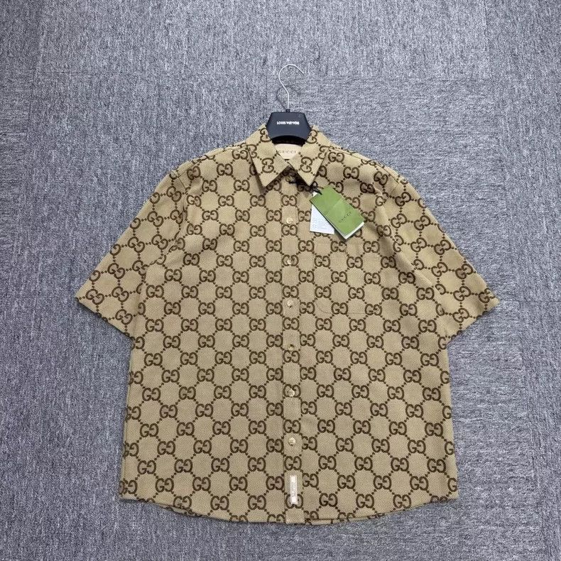 Gucci Gucci Double G Print Short Sleeve Shirt Size US M / EU 48-50 / 2 - 1 Thumbnail