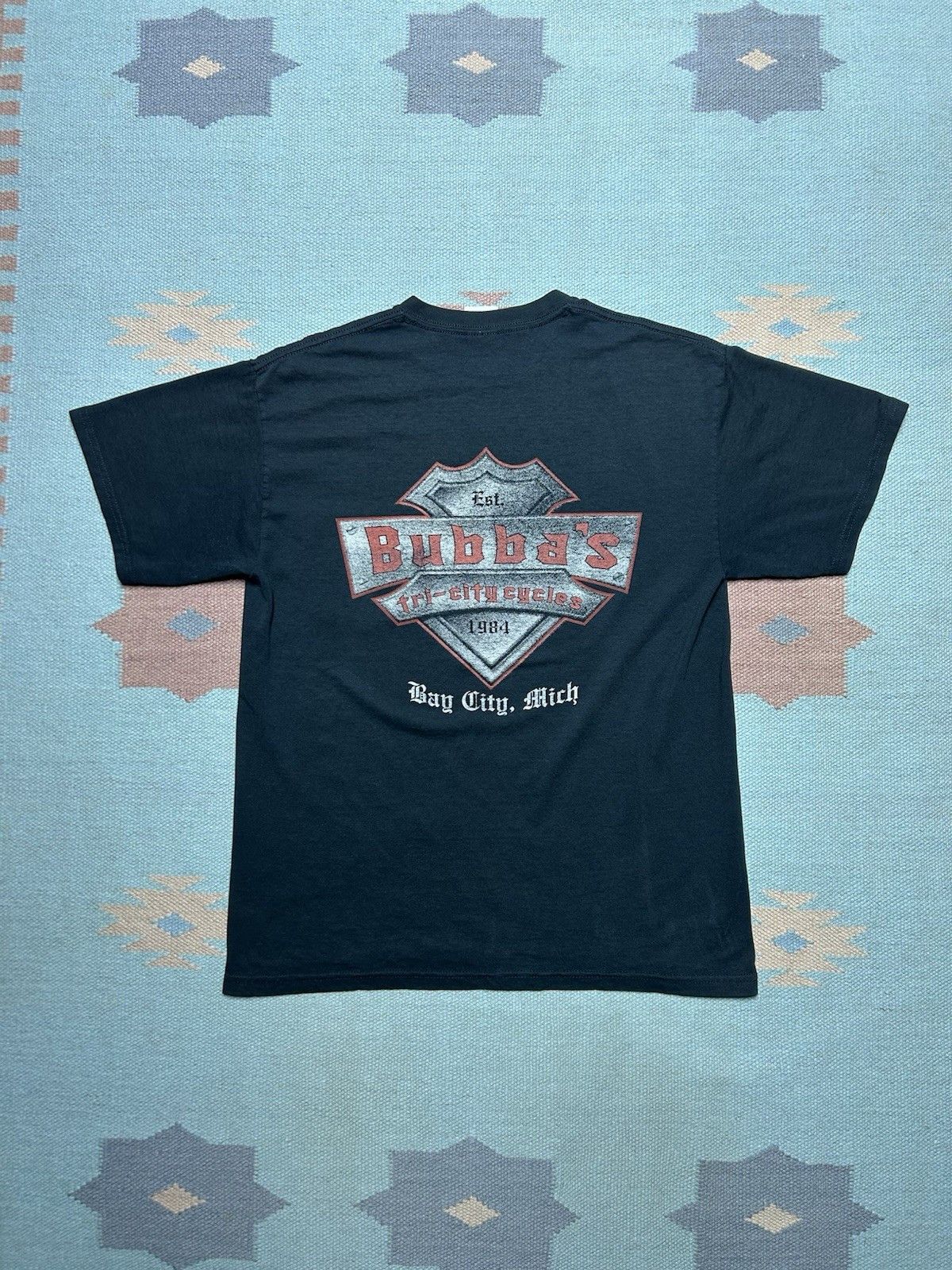 Vintage t shirt bubba’s tri city cycles motorcycle Harley Michigan L Size US L / EU 52-54 / 3 - 1 Thumbnail
