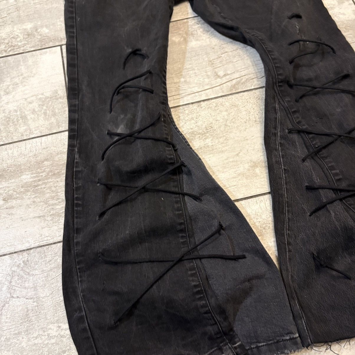 Japanese Brand rare wax handmade streetwear jeans Size US 34 / EU 50 - 3 Thumbnail
