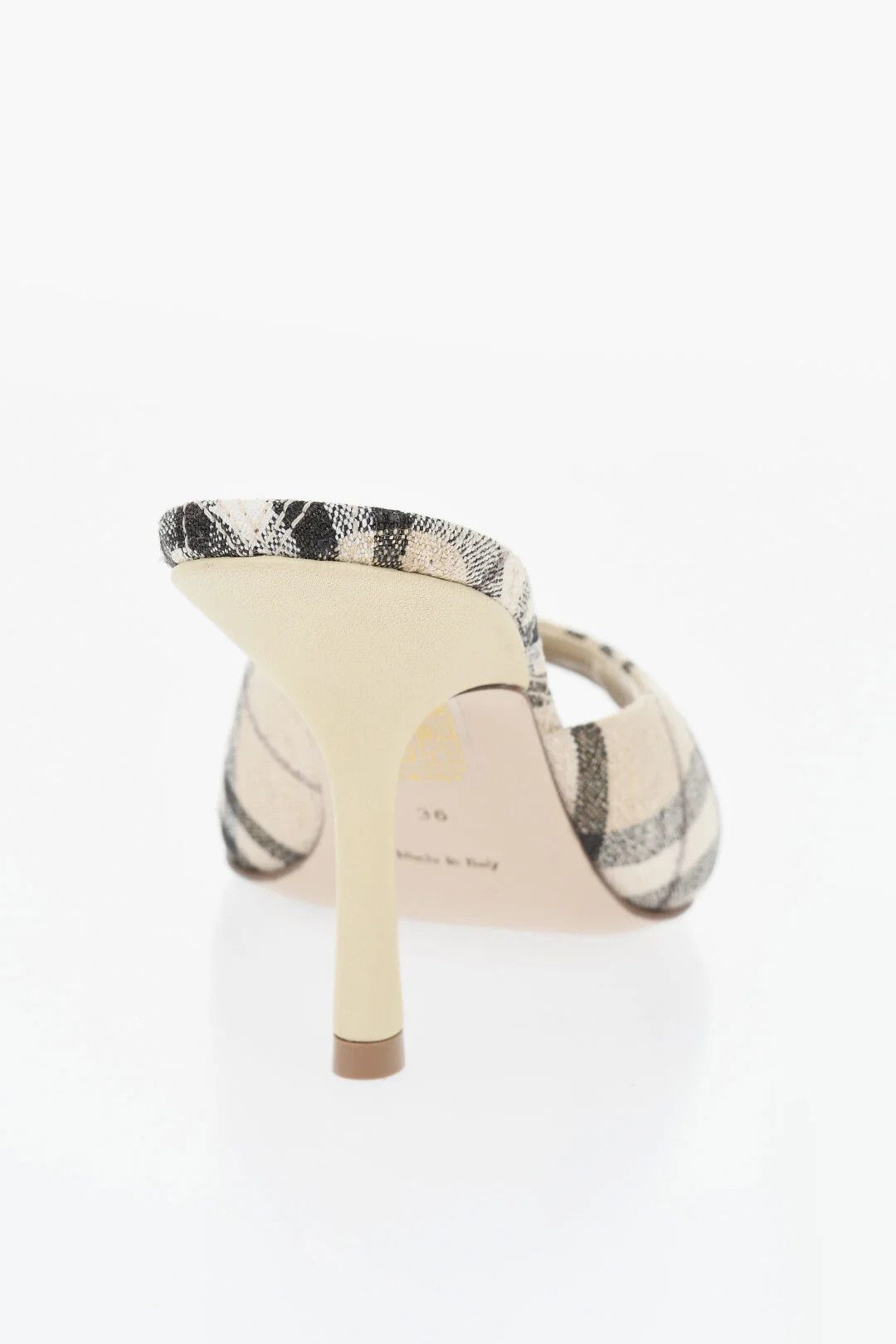 Burberry og1mm0426 Canvas Open-Toe Mules in Beige Size US 6 / IT 36 - 3 Thumbnail