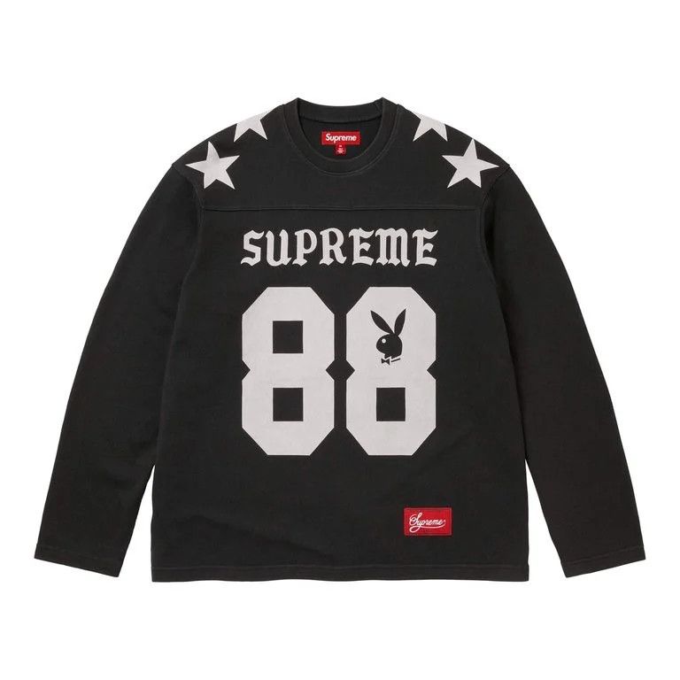 Supreme Supreme 99 L/S Football Top FTP Large White Blue | Grailed