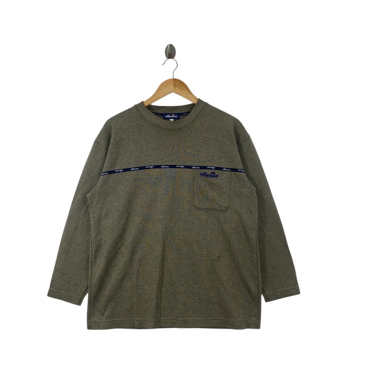 Ellesse Vintage ELLESSE PERUGIA ITALIA Striped Pocket Sweatshirt Size M / US 6-8 / IT 42-44 - 3 Thumbnail