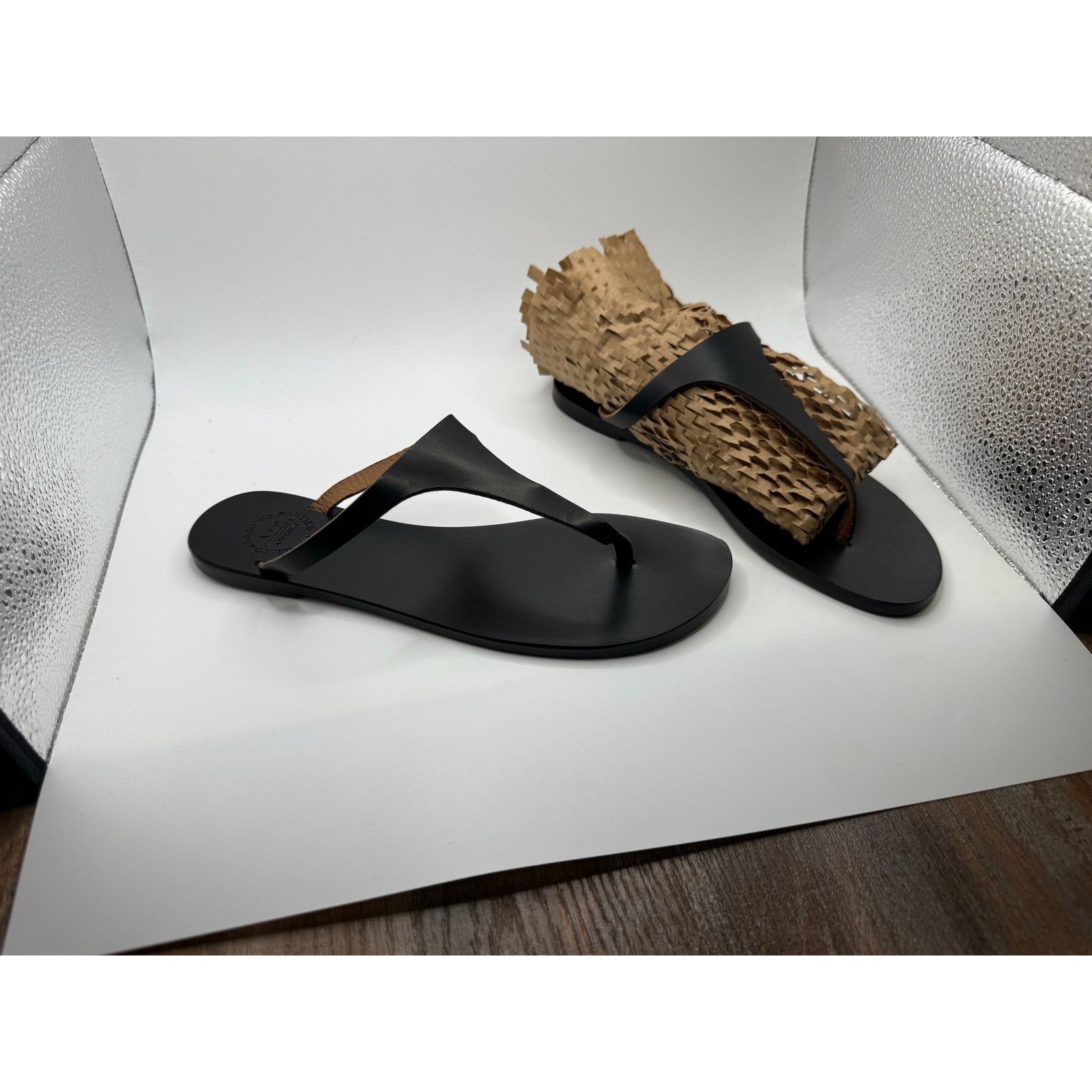 David Eden Italian Leather Thong Sandals Cuoio Patrizia size 37 Size US 6.5 / IT 36.5 - 1 Thumbnail