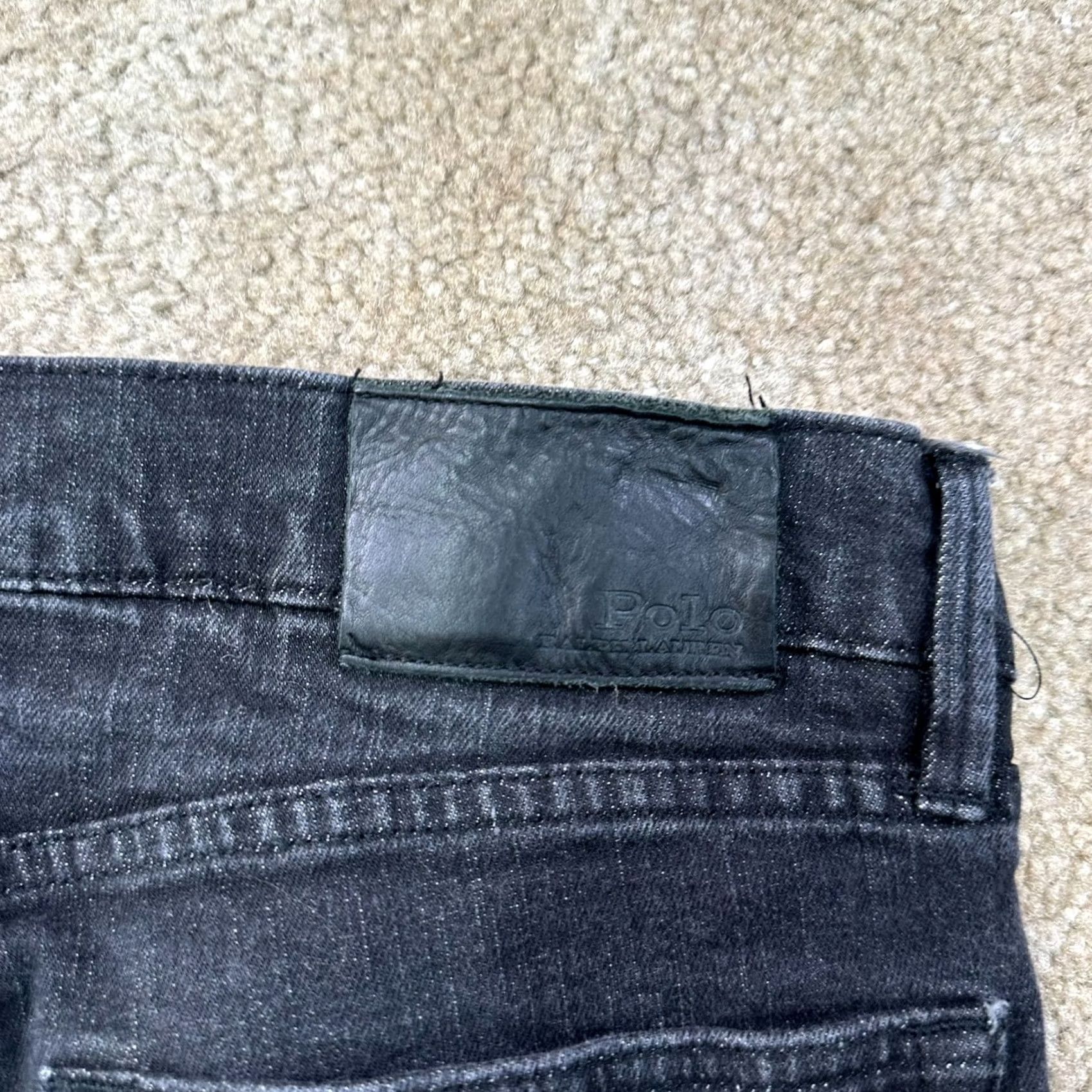 Polo Ralph Lauren Polo Ralph Lauren Prospect Straight Jeans Mens 34x32 Black Denim Comfort Regular Fit 5-Pocket Button Zipper Belt Loops Logo Size US S / EU 44-46 / 1 - 7 Thumbnail