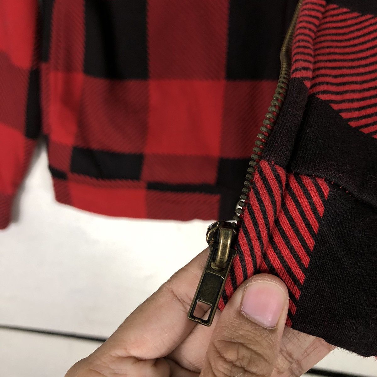 Japanese Brand 🔥Vintage Bomber Jacket Woolrich Tartan Design Punk Design Size US M / EU 48-50 / 2 - 14 Thumbnail