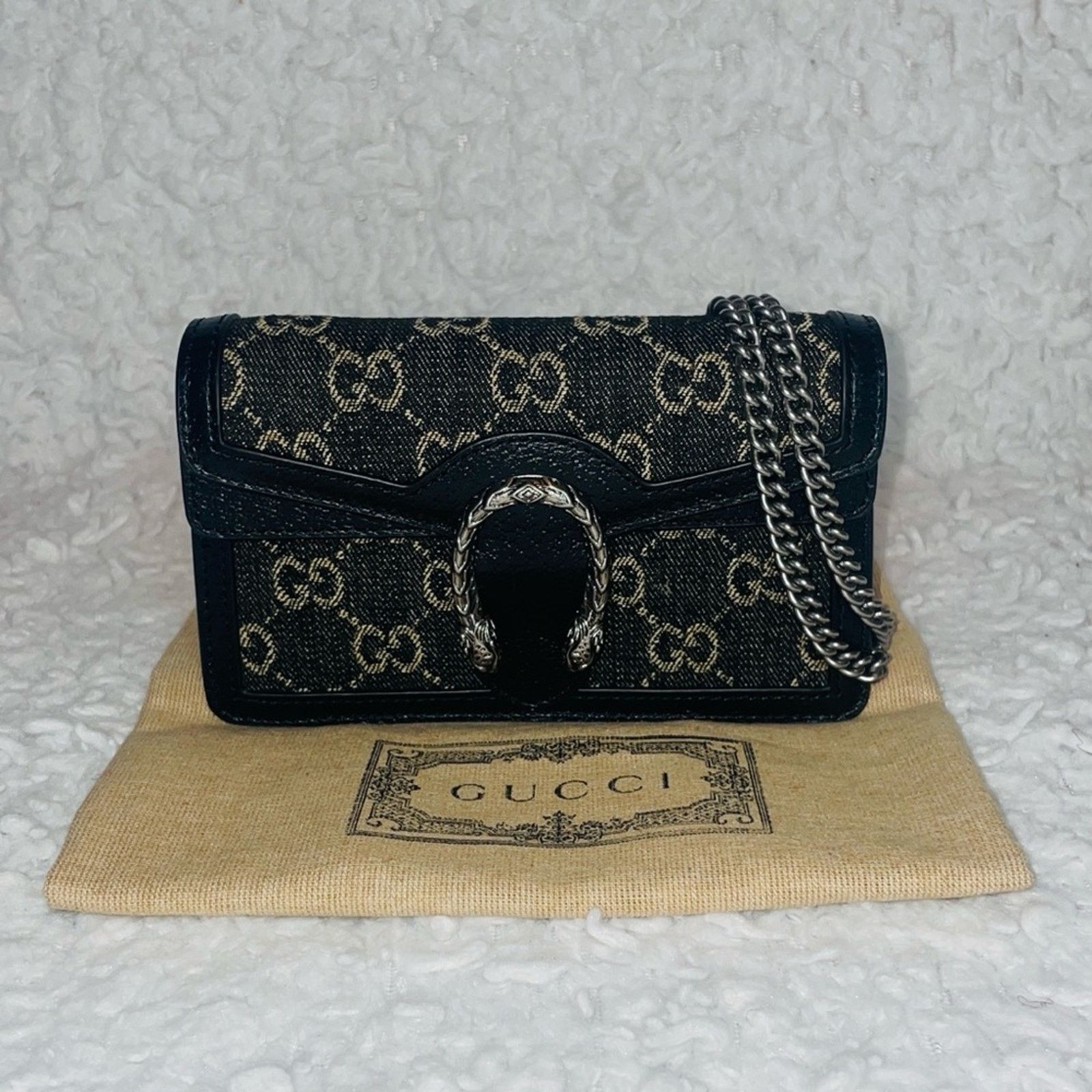 Gucci Gucci Dionysus Super Mini GG Denim Bag Size ONE SIZE - 1 Thumbnail