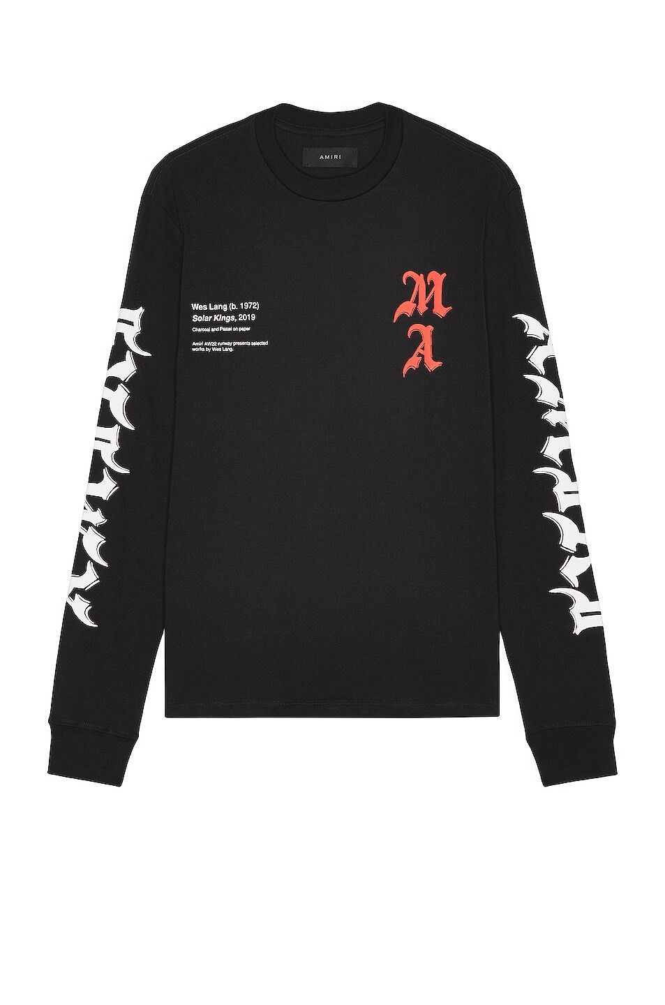 Amiri × Wes Lang o1w1db11224 Solar Kings Long Sleeve T-Shirt in Black Size US S / EU 44-46 / 1 - 1 Thumbnail