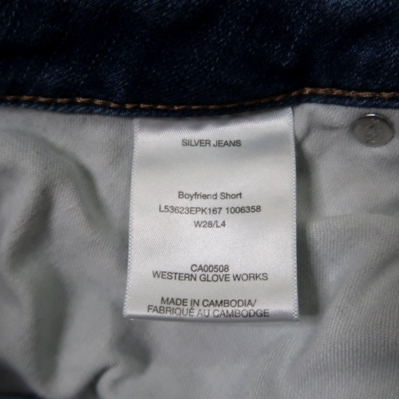 Silver Jeans Co. VINTAGE Silver Jeans Boyfriend Shorts Women 28 Blue Denim Light Wash Stretch 5-Pocket Size 28" / US 6 / IT 42 - 3 Thumbnail