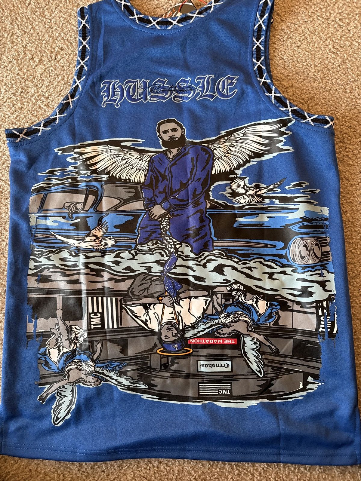 Band Tees BrandX Nipsey BasketBall Jersey!!! Size US L / EU 52-54 / 3 - 2 Thumbnail