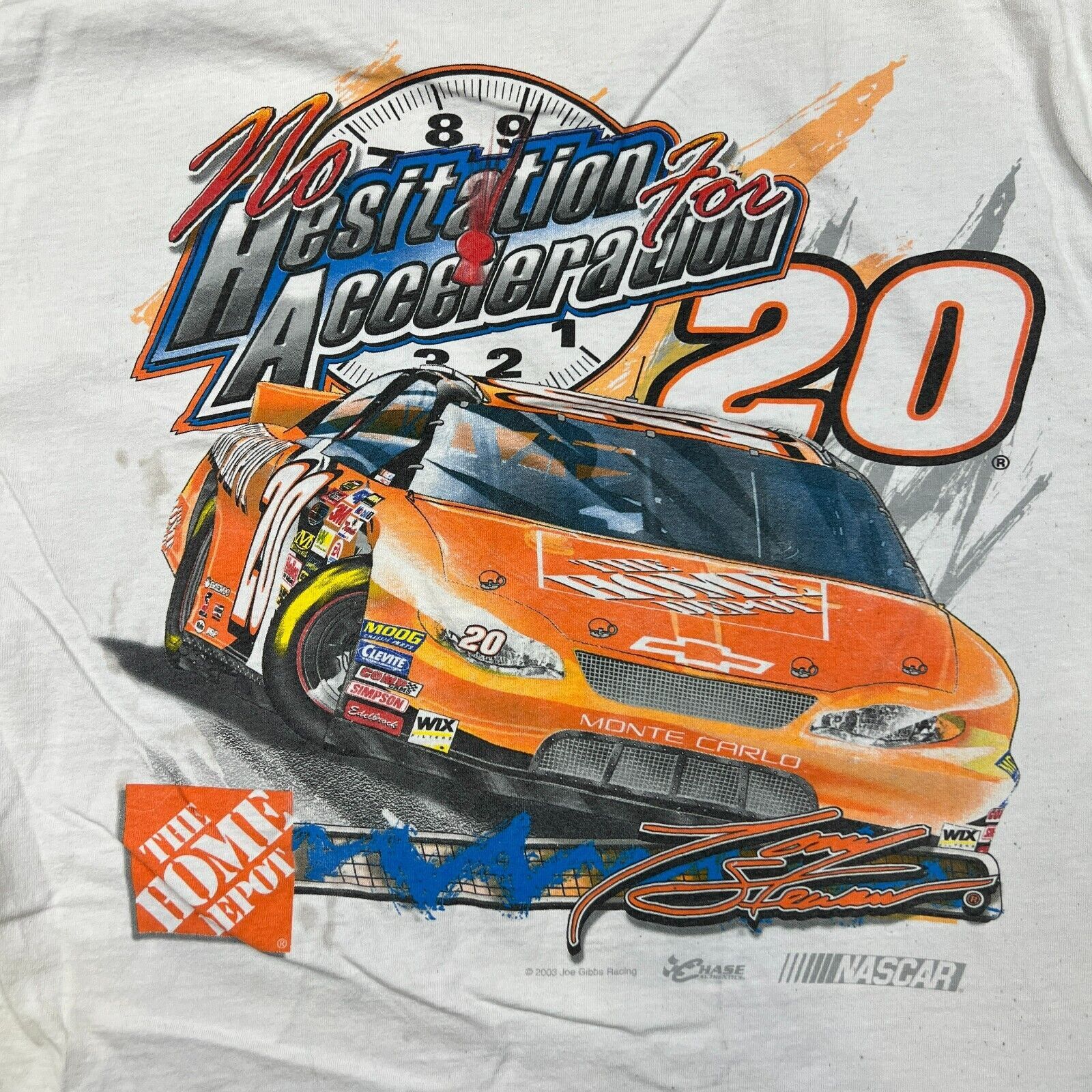 Chase Authentics × NASCAR × Vintage 2003 Chase Authenics T Shirt Medium Joe Gibbs Thrash NASCAR Size US M / EU 48-50 / 2 - 2 Thumbnail