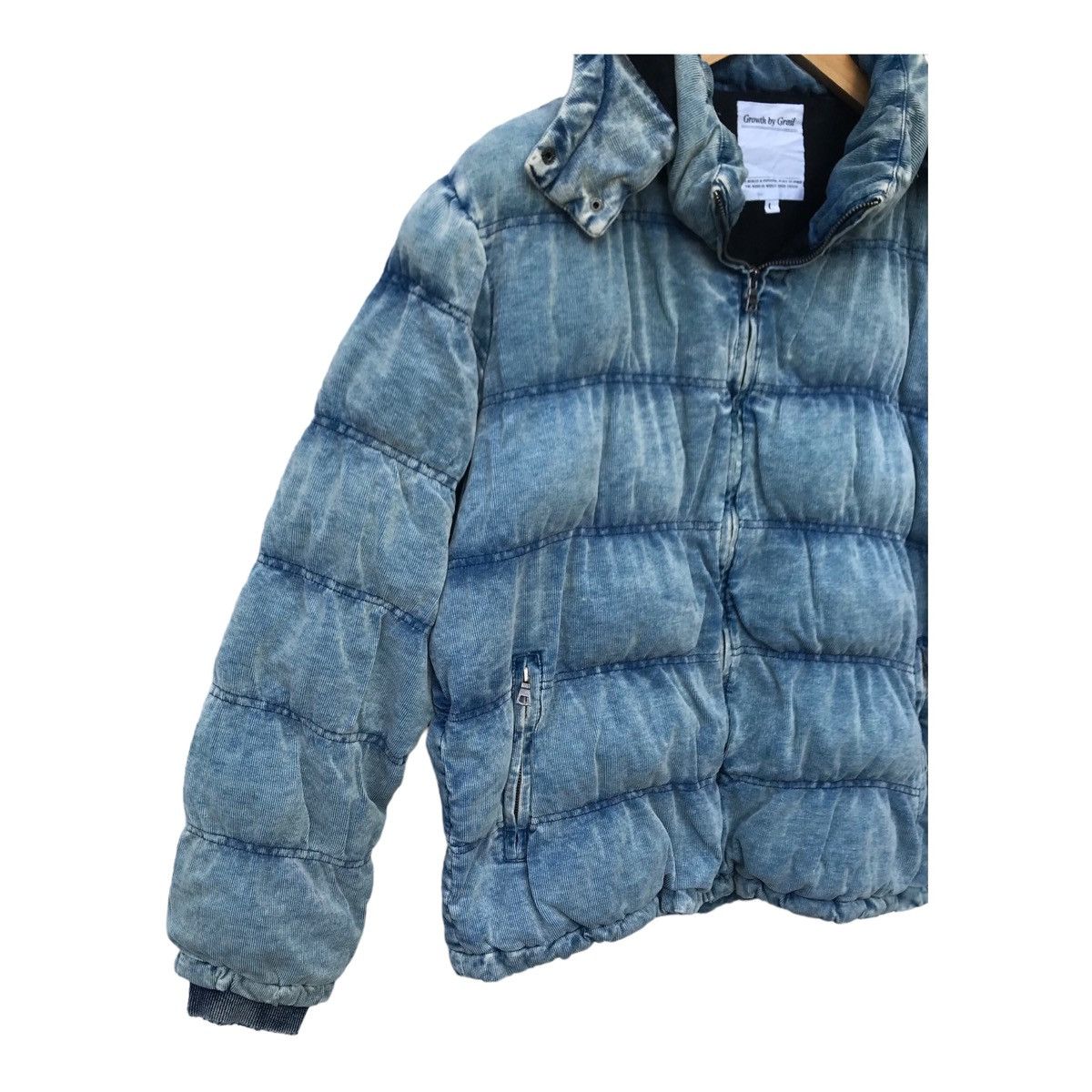 Japanese Brand Growth by Grail Faded Puffer Jacket Hoodie Size US M / EU 48-50 / 2 - 4 Thumbnail