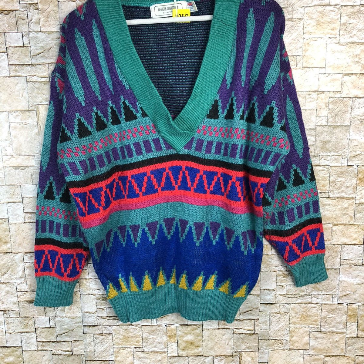 Homespun Knitwear Western Collection Green vintage art Knitwear #A260 Size US M / EU 48-50 / 2 - 3 Thumbnail