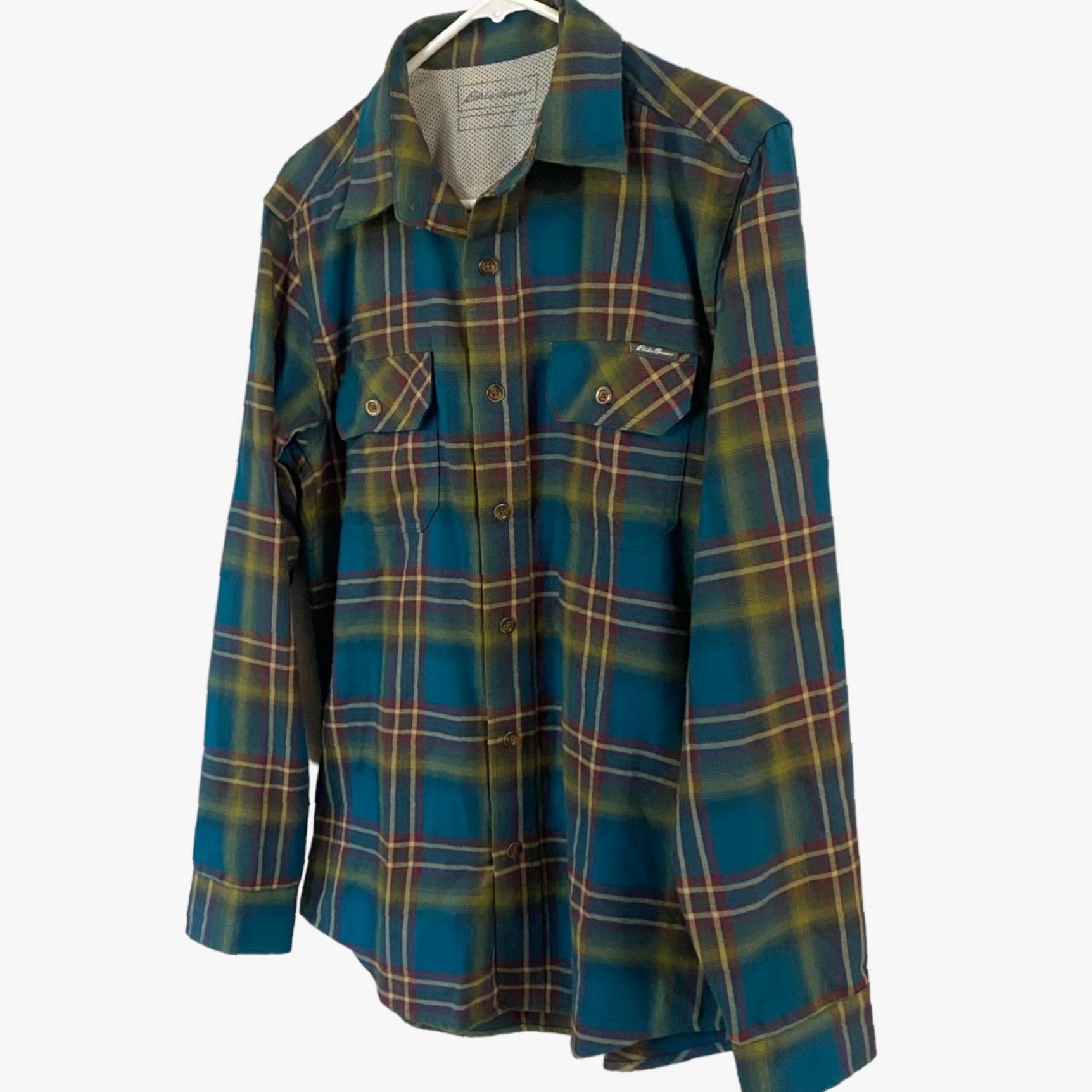 Eddie Bauer VINTAGE Eddie Bauer Button Up Flannel Shirt Blue Green Plaid Mens Small S Outerwear Size US S / EU 44-46 / 1 - 2 Thumbnail
